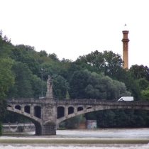 Äußere Maximiliansbrücke von der Prinzregentenbrücke in München