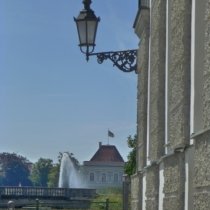 Fontäne im Schlossrondel in München-Nymphenburg