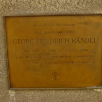 Gedenktafel für Georg Friedrich Händel in der Händelstraße in München-Bogenhausen