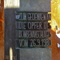 Gedenkstätte für die Opfer des Oktoberfestanschlags an der Theresienwiese in München