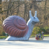 Sweet Brown Snail am Bavariapark auf der Theresienhöhe in München